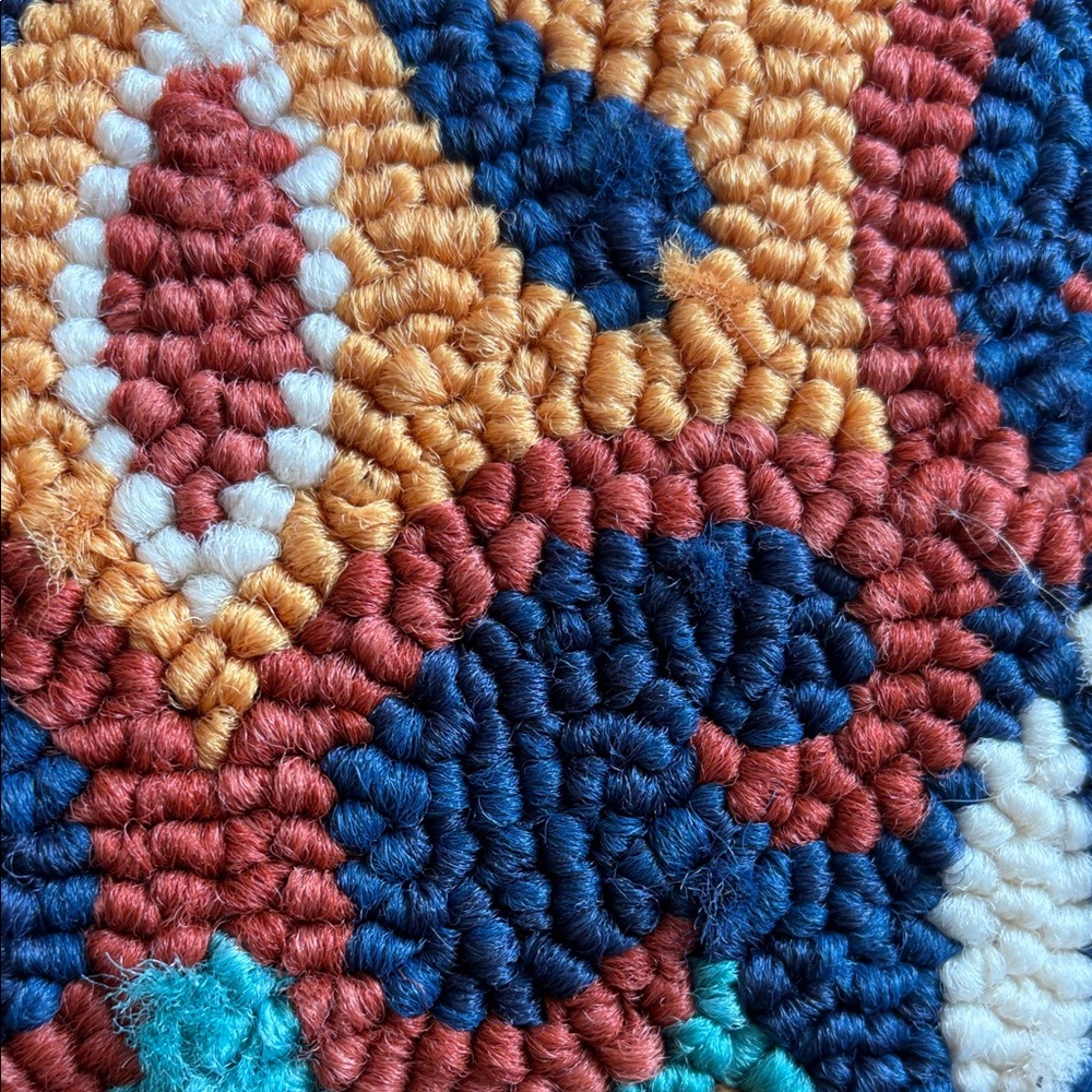 NWT - Plow & Hearth Hooked Indoor/Outdoor Decorative Multicolor Throw Pillow - Picture 4 of 5
